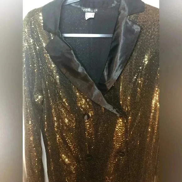 VENUS Women’s Metallic Blazer Mini Dress - Picture 4 of 16